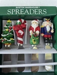 Boston Warehouse Spreaders 4 Christmas Tree Santa Nutcracker Charcuterie 1999. Fixed Price $10.00.