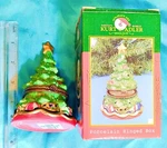 Kurt Adler - Christmas Tree Vintage Porcelain Hinged Trinket Box.. Fixed Price $17.23.