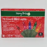 Merry Brite 70 Mini Lights Christmas Tree Multi Color Green Wire Patio Weddings. Fixed Price $10.95.