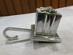 Heavy Silver Unique Christmas Stocking Holder Gift Box With Removable Lid. Fixed Price $29.95.
