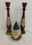 Vintage Christmas Handmade Table Pieces Candle Signed By Artist 'cheri Lockart'. Fixed Price $63.71.