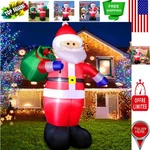 6 Ft Inflatable Santa Claus With Led Lights - Perfect For Festive Outdoor Decor. Fixed Price $45.59.