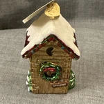 Old World Christmas Holiday Outhouse Blown Glass Ornament. Fixed Price $14.00.