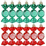 Threan 12 Pcs Christmas Candy Ornaments For Tree Decoration Red, Green. Fixed Price $23.99.