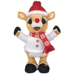 14" Animated Dancing Musical Christmas Rudolph Knit Outfit & Santa Hat Plush. Fixed Price $50.34.
