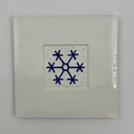 Christmas White Trivet With Blue Snowflake -made In Italy Crate & Barrel. Fixed Price $7.00.