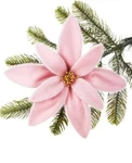 Holiday Lane Pink Flower Clip-on Ornament. Fixed Price $11.00.