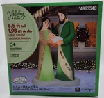 Holiday Living 6.5 Ft Nativity Holy Family Lighted Airblown Inflatable. Fixed Price $125.99.