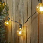 Northlight 10 Clear Mercury Glass G50 Globe Christmas Lights - 9 Ft Green Wire. Fixed Price $36.53.