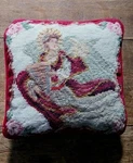Vintage Christmas Angel Wool Needlepoint Handmade Throw Pillow Velvet Back 9. Fixed Price $29.99.