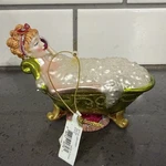 Woman Bubble Bath Phone Tub Blown Glass Christmas Ornament Lady Relaxing. Fixed Price $9.99.