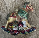 Fitz And Floyd Glass Ornament Christmas Rocking Horse Gifts Detailed, Unique. Fixed Price $18.70.