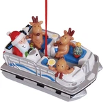 Cape Shore Santa And Reindeer Pontoon Party Boat Christmas Tree Holiday Ornam. Fixed Price $21.74.