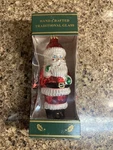 Kurt Adler Christmas Hand Painted Glass Ornament Candy Santa. Fixed Price $16.00.