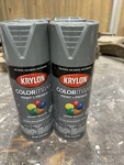 (4) Krylon Colormaxx Spray Paint 12 Oz. Cans/ 5599 Gloss Machinery Gray. Fixed Price $24.99.