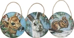 Primitives By Kathy Wooden Ornament Set - 3" Diameter X 0.25", Multi Color. Fixed Price $23.99.