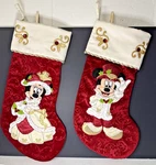 Disney Mickey And Minnie Victorian Christmas Stockings 2009. Fixed Price $140.00.