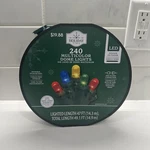 Holiday Time 49.1 Ft 240 Led Multicolor Dome Lights Green Wire Christmas Decor. Fixed Price $29.99.