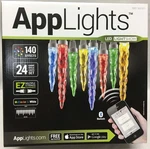 Applights 24 Icicle Led 140 Effects Phone Apps Bluetooth Control Lightshow. Fixed Price $165.00.