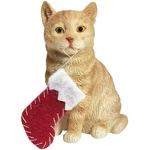 Sandicast Shorthair Ginger Tabby Cat With Stocking Christmas Ornament. Fixed Price $10.23.