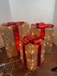 3 Piece Lit Gift Box Set With 100 Lights Indoor/outdoor Decoration Winter Wonder. Fixed Price $29.99.