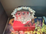 Mikasa Footed Bon Clear Glass Frosted Edge Bowl Server Center Piece New!. Fixed Price $14.99.