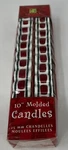 2 Christmas Candles Ribbon Candy 10 X Pillar By Amscan Kitch Cottage Core. Fixed Price $16.97.