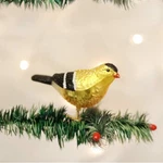 World Christmas American Goldfinch Clip-on Glass Ornament 18045. Fixed Price $16.88.