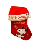 Peanuts Snoopy Baby's First Christmas Stocking & Hat Set Nwt. Fixed Price $19.99.
