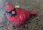 Raz Imports Red Cardinal Bird Glass Christmas Tree Ornament 5.25 Inch. Fixed Price $19.00.