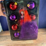 Red Hat Society Lady & 8 Glass Ball Christmas Ornaments Gki Bethlehem. Fixed Price $19.96.