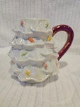 Transpac Ceramic Figural Christmas Tree Coffee Mug White Multicolor Decorated. Fixed Price $29.00.
