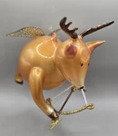 Blown Glass Reindeer Ornament Cupid Christmas Whimsical Htf. Fixed Price $34.00.