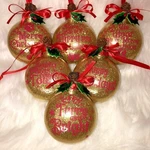 Dog Lovers Christmas 3.5"X3" Shatterproof Ornaments Set 6 Handcrafted New. Fixed Price $15.99.