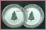 2 Furio Christmas Tree 10 Inch Dinner Plates Italy FUO5 Retired Pattern. Fixed Price $22.89.