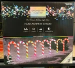 Gemmy Orchestra Of Lights 8 Color Changing Candy Cane Christmas Pathway Markers. Fixed Price $79.99.