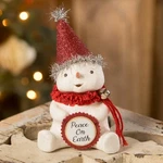 Bethany Lowe Peace On Earth Snowman Christmas Figure Michelle Allen New. Fixed Price $35.99.