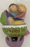 Midwest Cradled In Love Mom And Dad With Baby Christmas Ornament. Fixed Price $10.95.