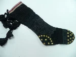 Free People Anthropologie Christmas Stocking Black Gold Crochet Fp. Fixed Price $14.99.