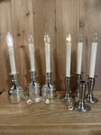 Window Candles By Valerie 3 Unbranded With Extras Set Of 6 Silver Battery. Fixed Price $38.25.