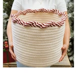 Colonial Mills Pink/twist Red Basket. Fixed Price $50.00.