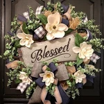 Spring Summer Wreath For Door,farmhouse Magnolia Porch Decoration,front.... Fixed Price $44.29.