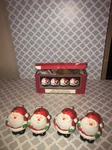 World Bazaars Inc Santa Claus Napkin Rings Hand Painted Porcelain Set Of 4. Fixed Price $14.99.