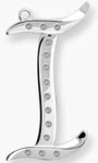 Harvey Lewis Monogram Letter Ornament Nib Initial Silver Swarovski Crystals. Fixed Price $11.72.