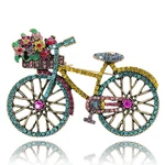 Crystal Rhinestone Creative Bicycles Brooch Pin For Women Retro Elegant Handmade. Fixed Price $21.98.