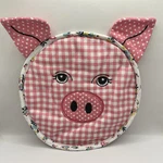 The Pioneer Woman Pig Quilted Round Embroidered Applique Animal Trivet. Fixed Price $6.95.