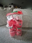 Vtg Amscan 1 Package Christmas Santa Small Candy Pail Baskets Plastic Ct Of 6. Fixed Price $11.99.