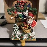 Vtg Dillards Trimmings Santa And Frog Treestocking Holder Shelf Hanger Christmas. Fixed Price $29.99.