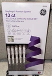 Ge Staybright Random Sparkle 13CT Ice Crystal Icicle Light 52 Led Warm White. Fixed Price $34.99.