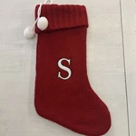 Target Wondershop Red White Monogram Knit Christmas Stocking. Fixed Price $14.77.